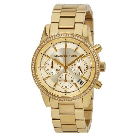 gold michael kors watches for women|Michael Kors small gold watch.